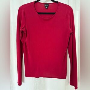Eileen Fisher SILK Red Long Sleeve